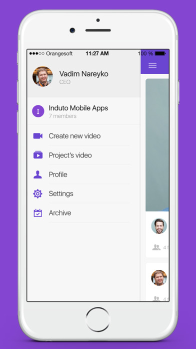 INDUTO - daily video reports for your team screenshot 3