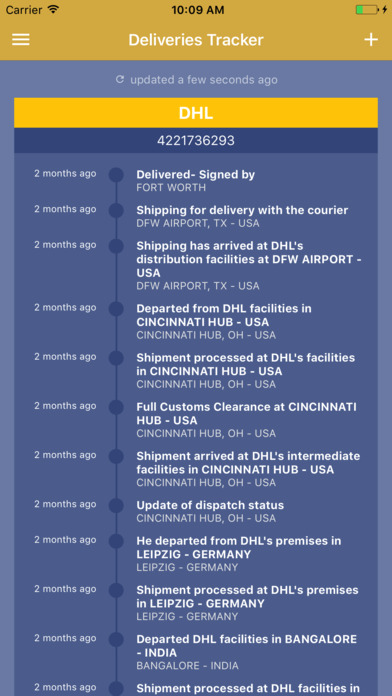 Deliveries Tracker screenshot 2