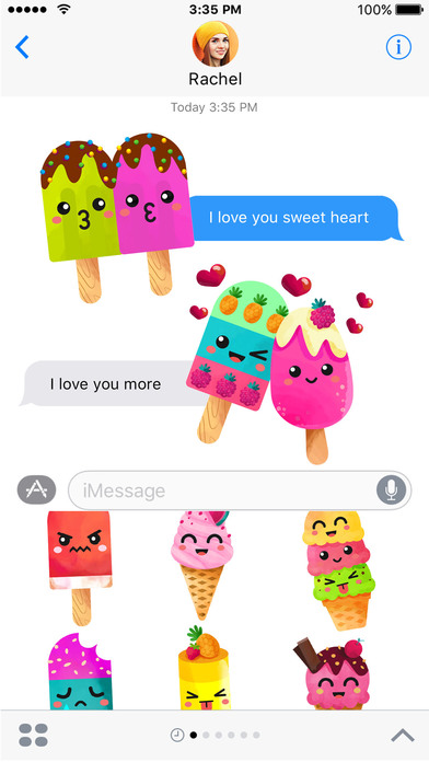 Ice Cream and Popsicle Emoji - Summer Treats screenshot 2