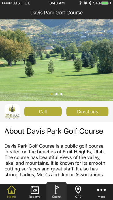 Davis Park Golf Course - GPS and Scorecard screenshot 2