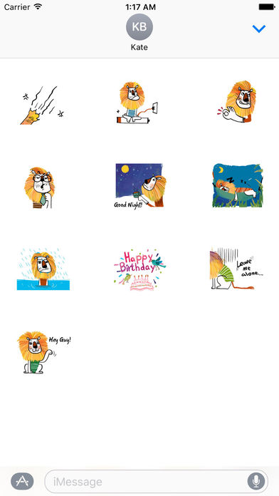 Lovely Lion Emoji Sticker screenshot 3