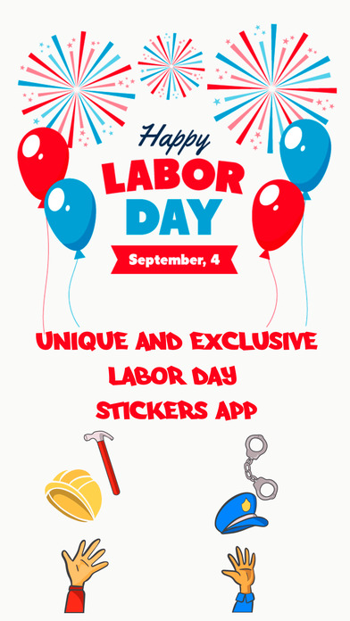 Labor day 2017 Sticker Celebration pack screenshot 2