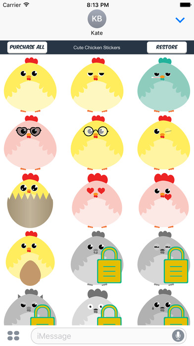 Cute Chicken Stickers screenshot 2
