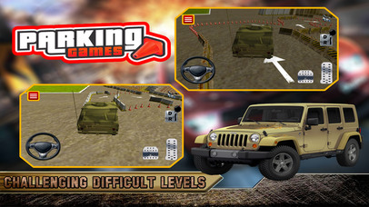3D Military Jeep Parking Simulator Game screenshot 3