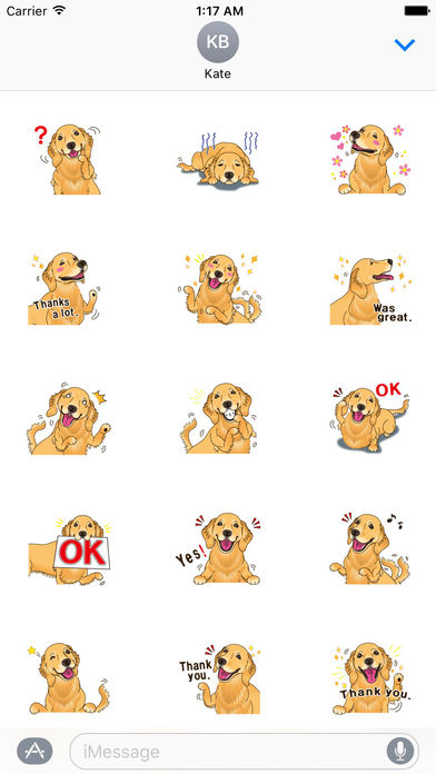 Storm The Brave Golden Retriever Dog Sticker screenshot 2