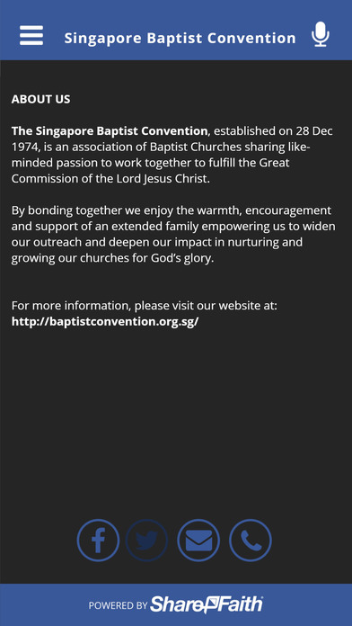 Singapore Baptist Convention screenshot 2