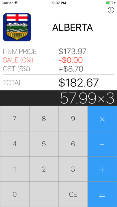 Sales Tax Calculator - Canada screenshot 2