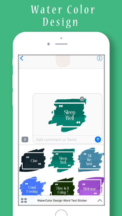 WaterColor Design Word Text Sticker screenshot 4