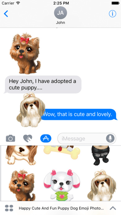 Happy Cute And Fun Puppy Dog Emoji Photo Stickers screenshot 3
