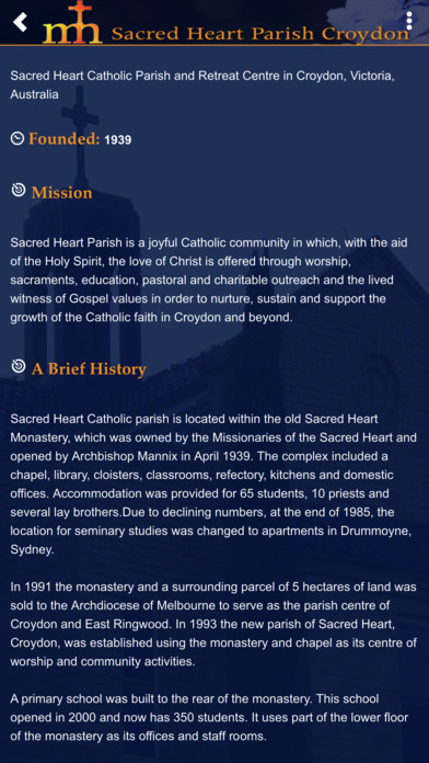 Sacred Heart Parish Croydon screenshot 2