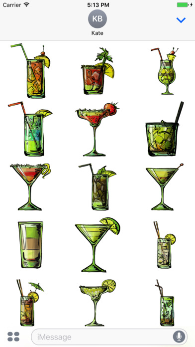 Cocktail Stickers - Yum! screenshot 2