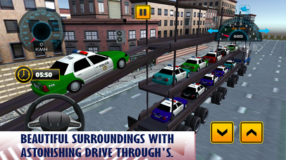 Police Car Carrier-Parking Transporter Simulator screenshot 3