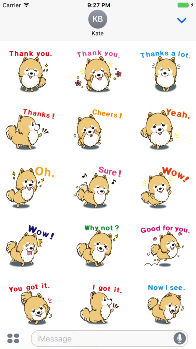 Pomeranian Dog Stickers screenshot 3