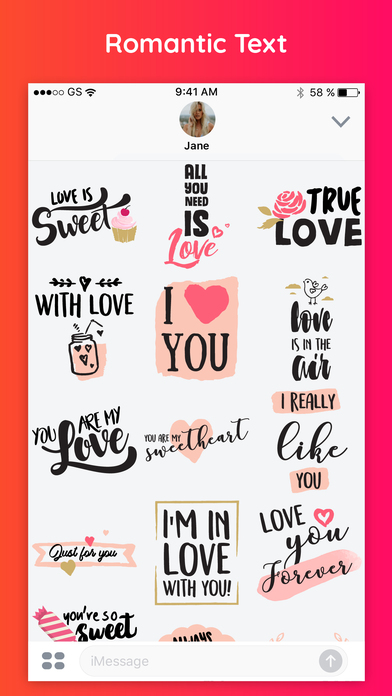 Love Chat Romantic Stickers screenshot 3
