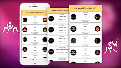 Schedule For Pro Kabaddi League 2017 screenshot 2