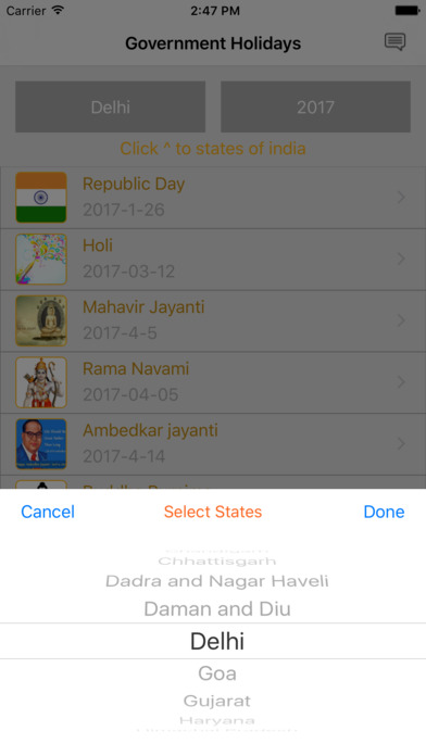 Indian Calendar Holidays for Festivals screenshot 2