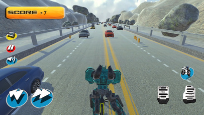 Robot Bicycle Traffic Rider screenshot 2