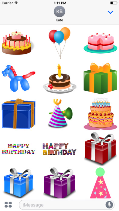 Happy Birthday Stickers Party Pack screenshot 2
