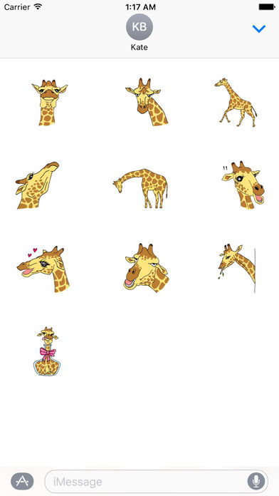 Giraffe and Love Sticker screenshot 3