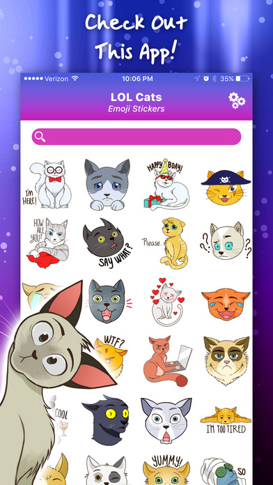 LOL Cats Emoji Stickers screenshot 2