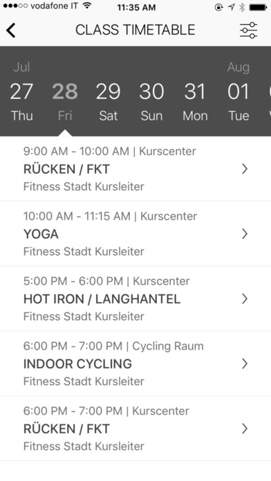 Fitness Stadt App screenshot 2