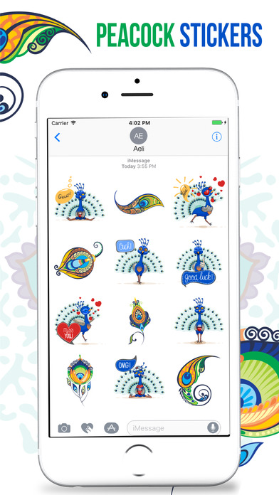 Peacock Stickers screenshot 2