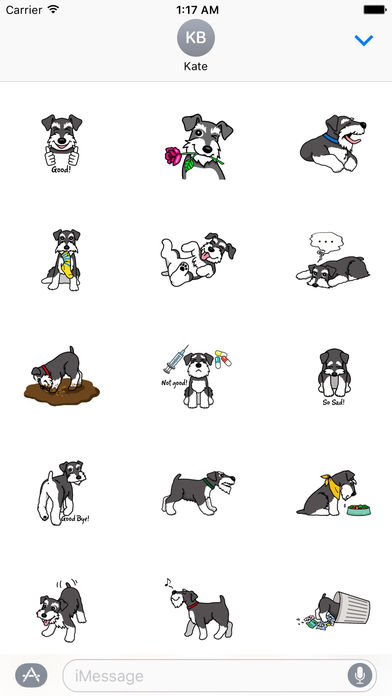 Miniature Schnauzer Dog - SchnauzerMoji Stickers screenshot 2