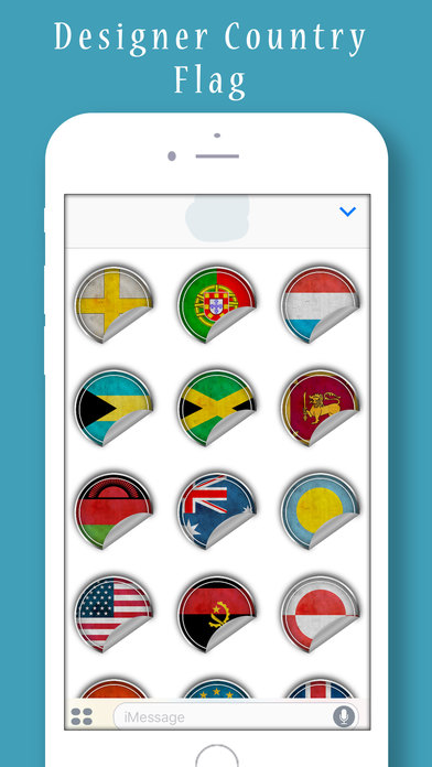 Designer Country Flag Sticker Pack screenshot 2
