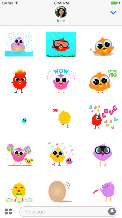 Fat Chicken Animated Emoji Stickers screenshot 2