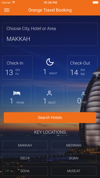 Orange Travel Booking screenshot 2