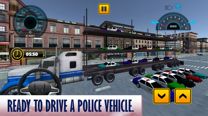 Police Car Carrier-Parking Transporter Simulator screenshot 4