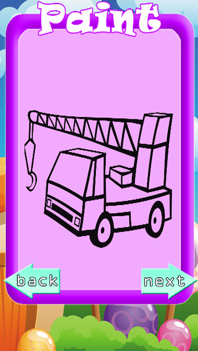 Coloring Book Crane Truck For Painting Game screenshot 2