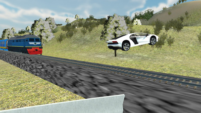 Car vs Train Race : Furious Car Racing screenshot 2