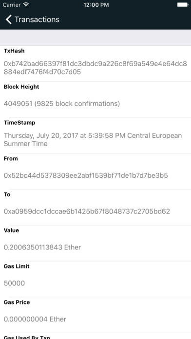 Ethereum Block Explorer ERC20 screenshot 3