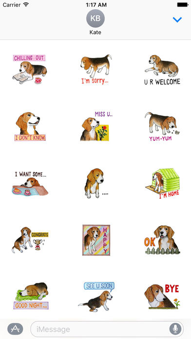 Darling Beagle Sticker screenshot 2