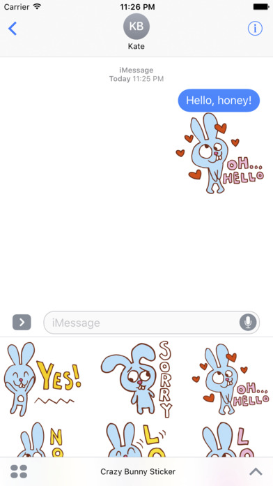 Crazy Bunny Sticker screenshot 2