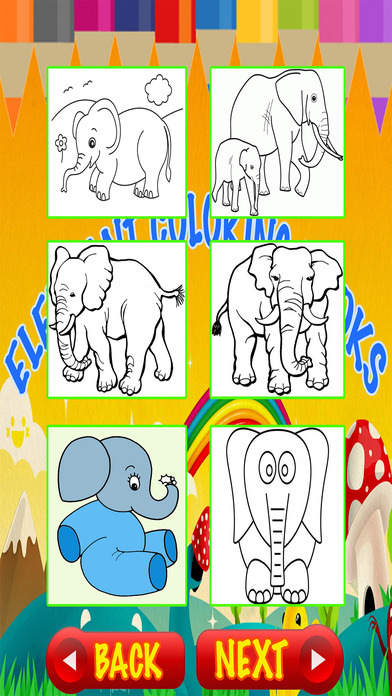 Elephant Mammoth Zoo Coloring Book screenshot 2