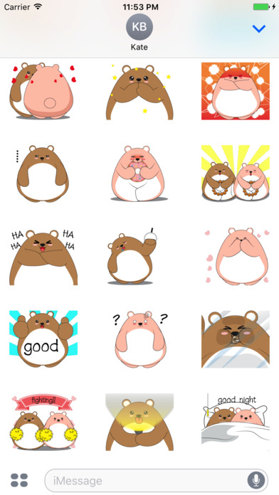 Hamster Fat Animated Stickers screenshot 3