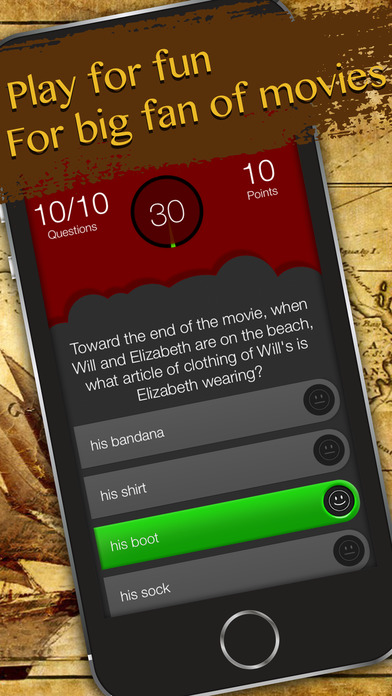 Question Game Pro " For Pirates of the Caribbean " screenshot 2