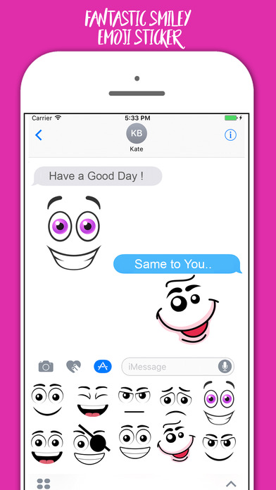 White Smiley Stickers For YOU screenshot 4