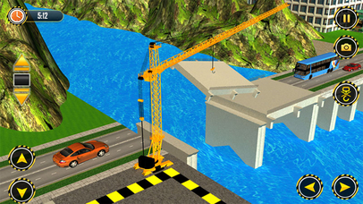 New River Bridge Road Construction Crane Simulator screenshot 2