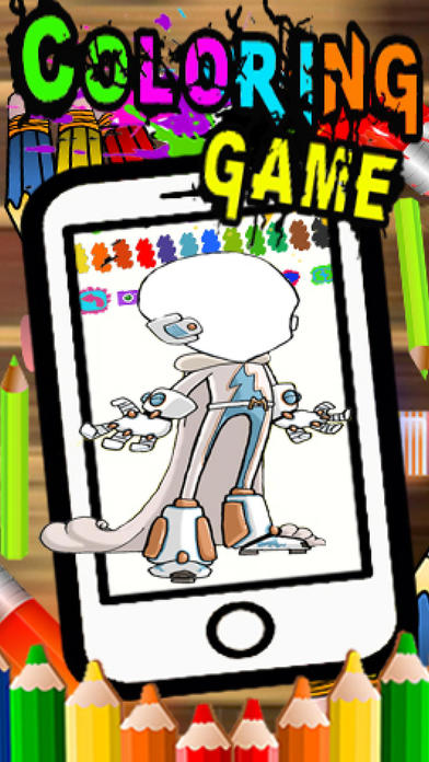 Superhero Megamind Cartoon Coloring Version screenshot 2
