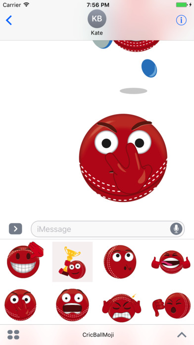 Cricket Ball Emoji - Stickers & Animations screenshot 3