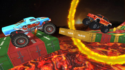 Monster Truck Stunts on Lava: Real Racing screenshot 2