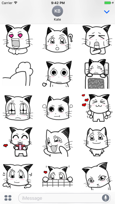 Cat White Sticker screenshot 3