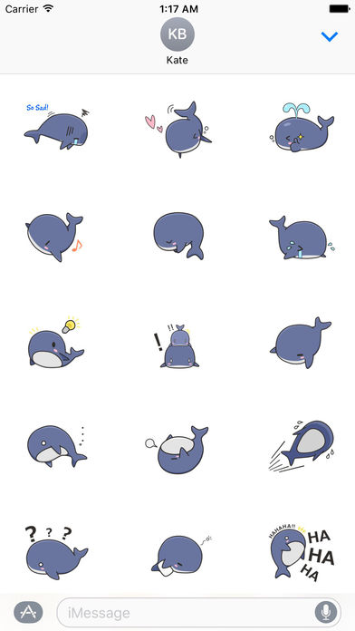 Cute Whale - WhaleMoji Sticker screenshot 2