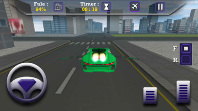 Flying Sports Car Driving Sim-Ulator Game screenshot 2