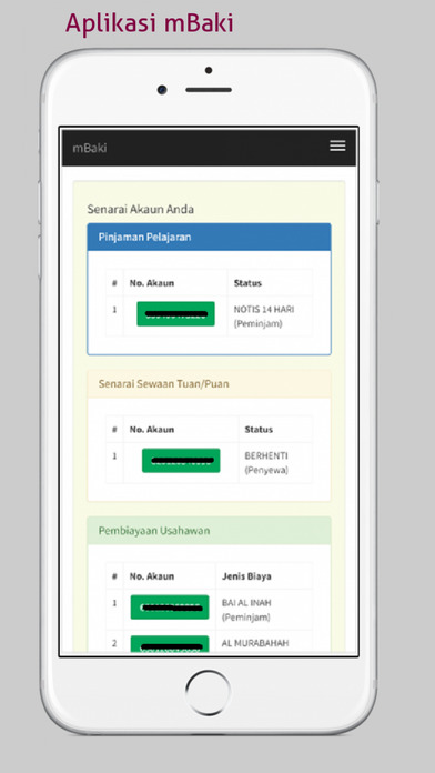 Aplikasi mBaki screenshot 2