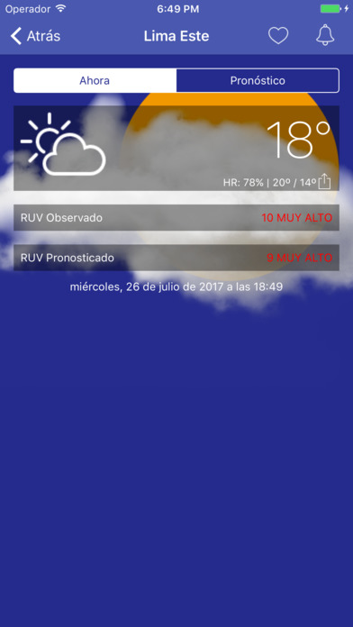 Meteorología Perú screenshot 3