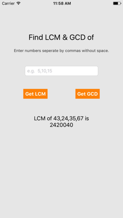 GCD and LCM calculator screenshot 4